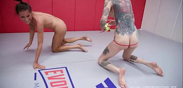  Rough nude lesbian wrestling with Sofie Marie vs Rocky Emerson